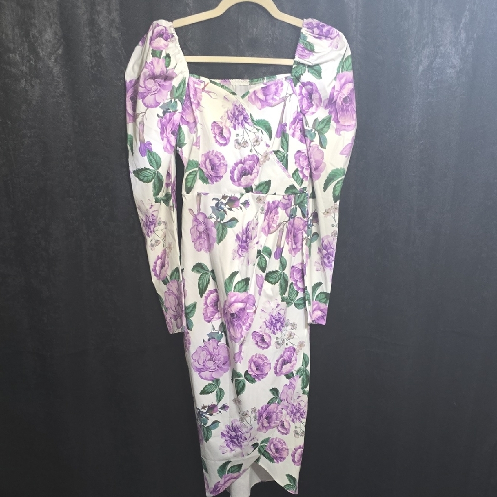 Floral Purple and White Women's Dress